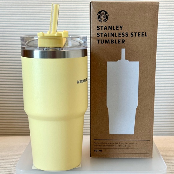RARE BNWT Stanley x Starbucks Spring Yellow 20oz Quencher (Korea) - Picture 2 of 8
